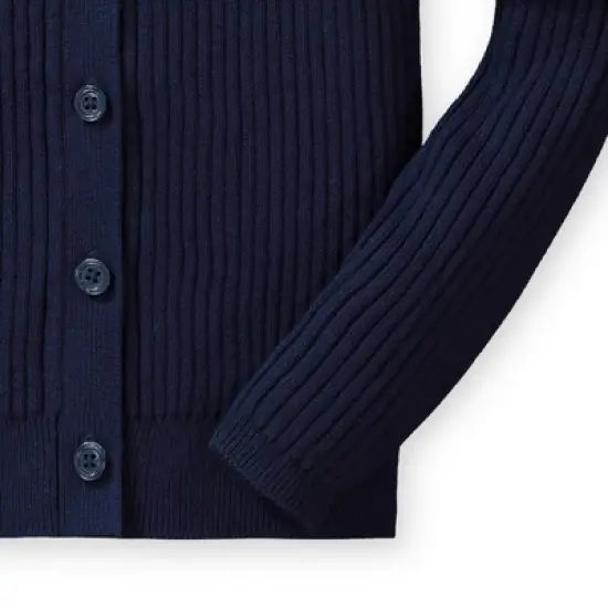 Hope & Henry Girls' Rib Knit Cardigan, Infant image {2}