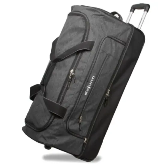 Dejuno 32-Inch Lightweight Denim Drop Bottom Rolling Duffel Bag image {5}