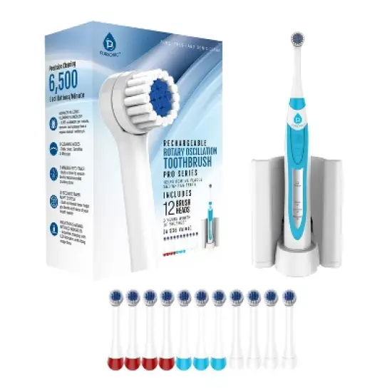 Pursonic Rechargeable Rotary Oscillation Toothbrush Pro Series - White image {1}