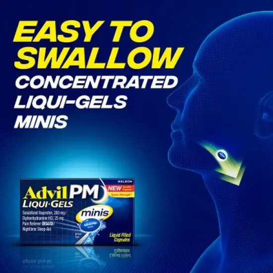 Advil Ibuprofen PM Liquid Mini NSAID Gelcaps - 40ct image {3}