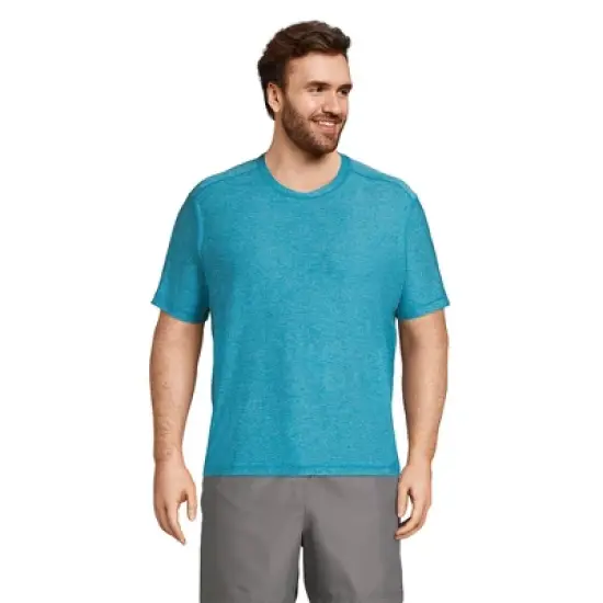 Lands' End Men's Short Sleeve Swim Tee Rash Guard image {11}