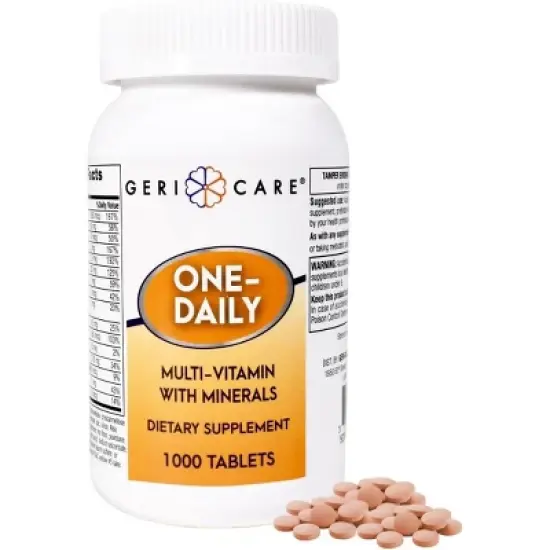 Geri Care One Day Multivitamins With Minerals, 1000 Count image {8}