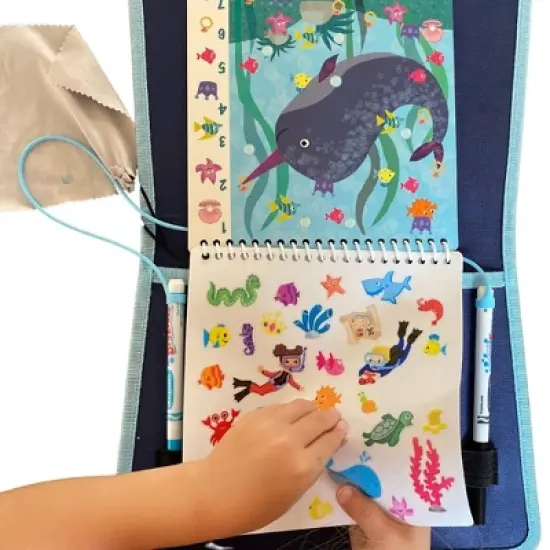 Totebook Kids' Travel Dry Erase Activity Kit - Ocean + Princess image {2}
