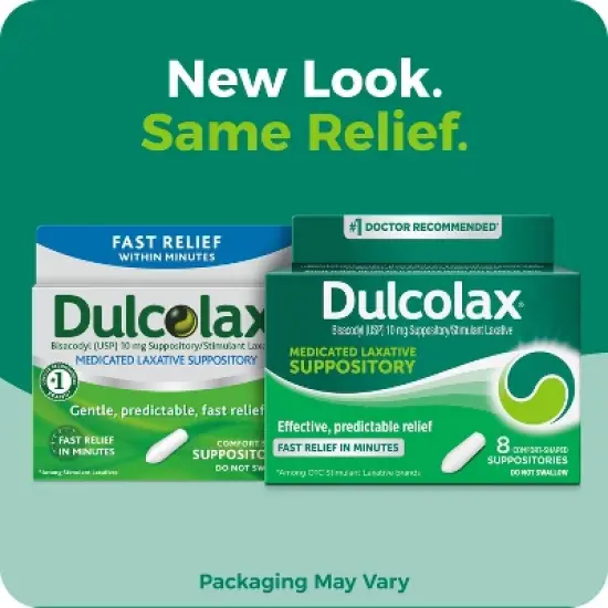 Dulcolax Gentle and Predictable Fast Relief Laxative Suppositories - 8ct image {2}