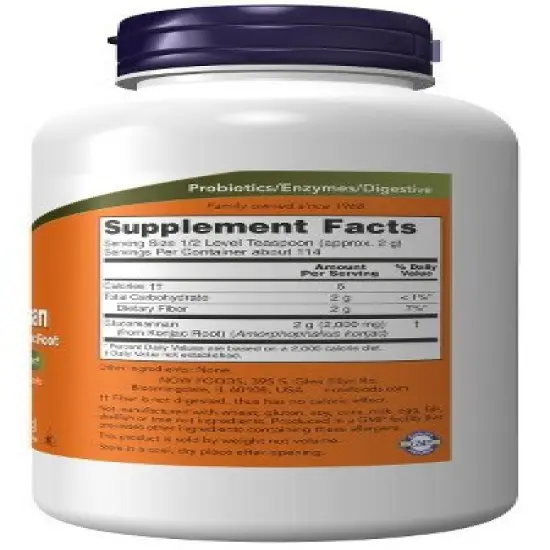 Glucomannan Powder 100% Pure by Now Foods  -  8 oz Powder image {1}