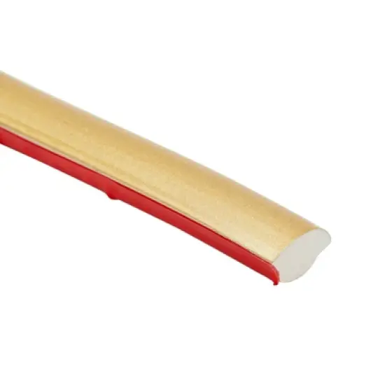 Stockroom Plus 16.5 Feet Flexible Quarter-Round Trim for Wall Edges, Self-Adhesive Peel and Stick PVC Molding, 198.0x0.8x0.5in, Gold image {4}