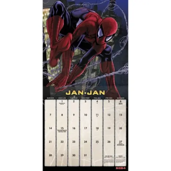 Trends International Inc. 2023-24 Wall Calendar 12"x12" Bilingual English/French Marvel Spider-Man image {1}