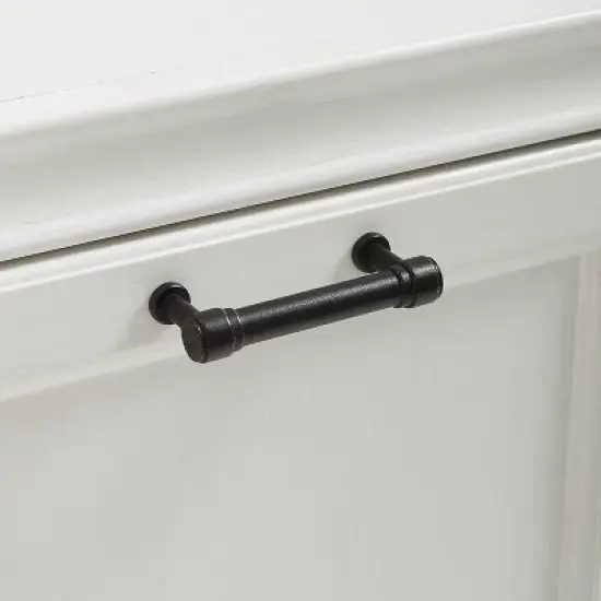 4pc Tara Entryway Set - 2 Hall Trees and 2 Linen Cabinets Distressed White - Crosley image {7}