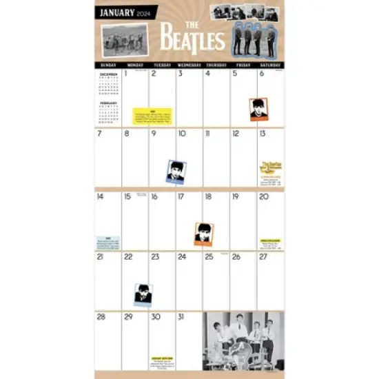 TF Publishing 2024 Wall Calendar 12"x12" The Beatles: A Day in the Life image {1}