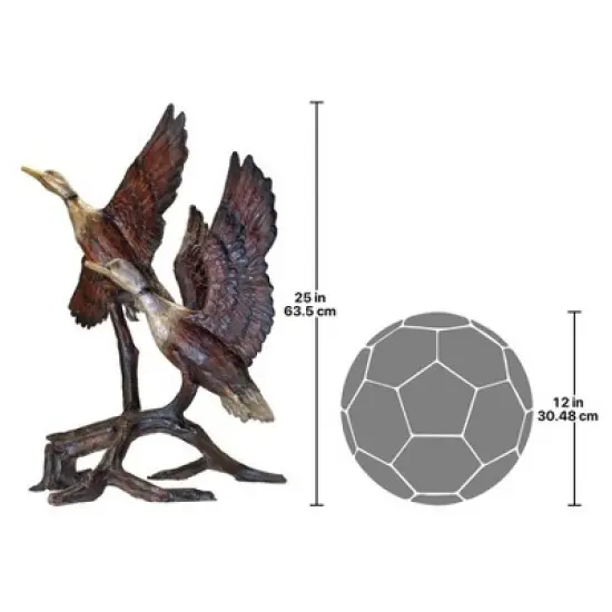 Design Toscano Steep Climbing Ducks Cast Bronze Garden Statue image {3}