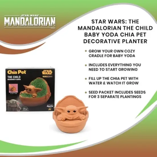 Joseph Enterprises, Inc Star Wars: The Mandalorian The Child Baby Yoda Chia Pet Decorative Planter image {6}