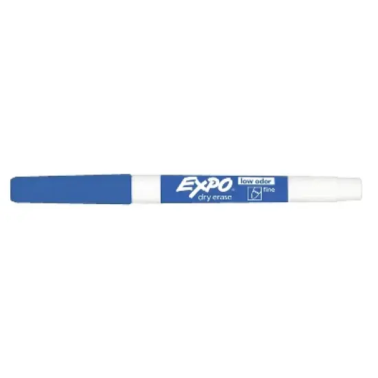 Expo Dry Erase Markers Fine Tip Blue 12/Pack (86003) image {2}