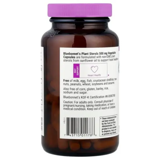 Bluebonnet Nutrition Plant Sterols, 90 Vegetable Capsules image {2}