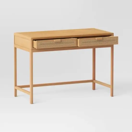 Minsmere Writing Desk with Drawers Brown - Threshold&trade; image {2}