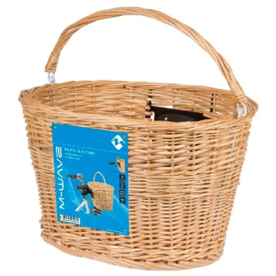 M-Wave Quick Release Wicker Basket, Brown image {3}