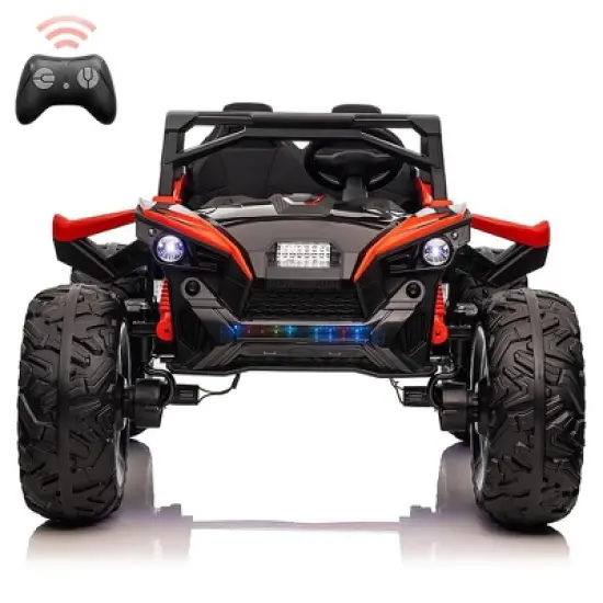 2 Seaters 24V Ride on UTV with Remote Control,10AH Battery, 400W Powerful Motors with 17" EVA Wheels image {8}