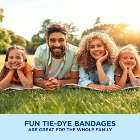 Band-Aid Brand Adhesive Flexible Fabric Tie Dye Bandages - 100ct image {5}