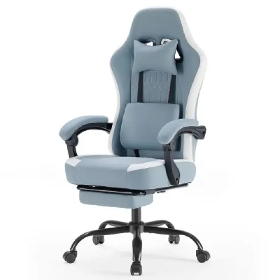 SEVOBAL Office Chair Desk Chair Computer Chair Office Chairs with Lumbar Support Swivel Rolling Easy Assembly Home Gift, Blue, 25.2"*25.4"*48.4" image {6}