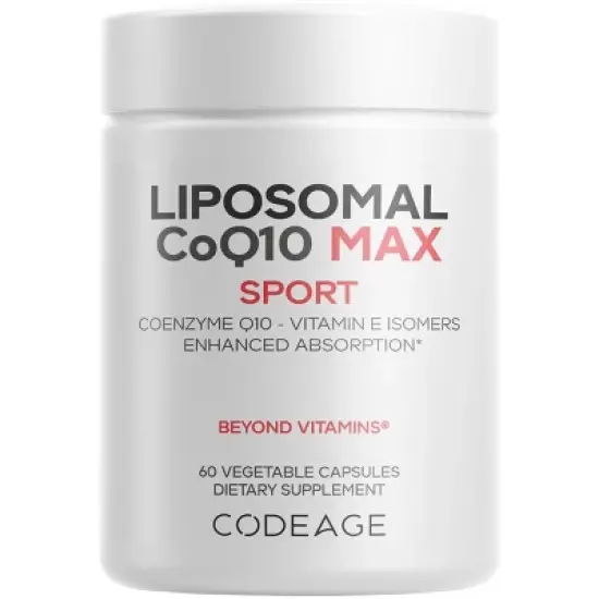 Codeage Liposomal CoQ10 Max Supplement - 250 mg Coenzyme Q10 with Vitamin E Isomers Tocopherols - 60ct image {15}