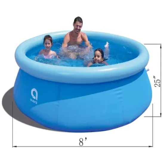 JLeisure Avenli 8' x 25" & 5' x 16.5" 2 to 3 Person Capacity Prompt Set and 3D Pineapple Above Ground Kids Inflatable Outdoor Swimming Pool (2 Pack) image {2}