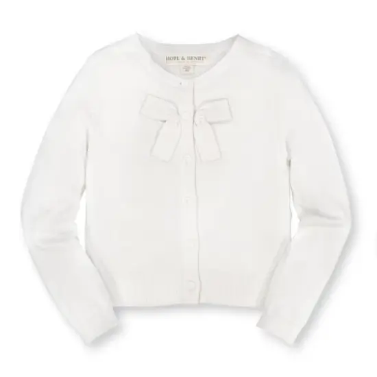 Hope & Henry Girls' Bow Front Cardigan, Infant image {5}