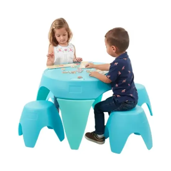 ECR4Kids Ayana Table and Stool Set, Plastic Kids' Table and Chairs image {2}