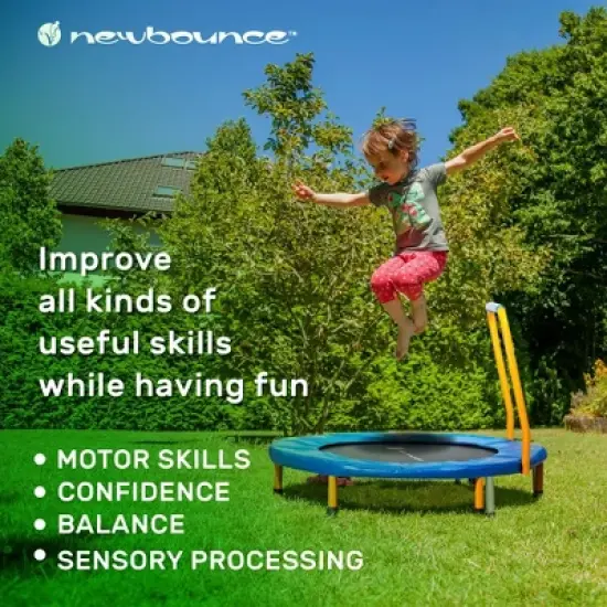 New Bounce 36" Foldable Mini Trampoline with Handlebar - Max of 150 Lbs image {4}