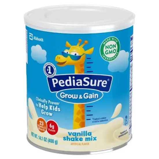 PediaSure Grow & Gain Non-GMO Shake Mix Powder Vanilla - 14.1oz image {5}