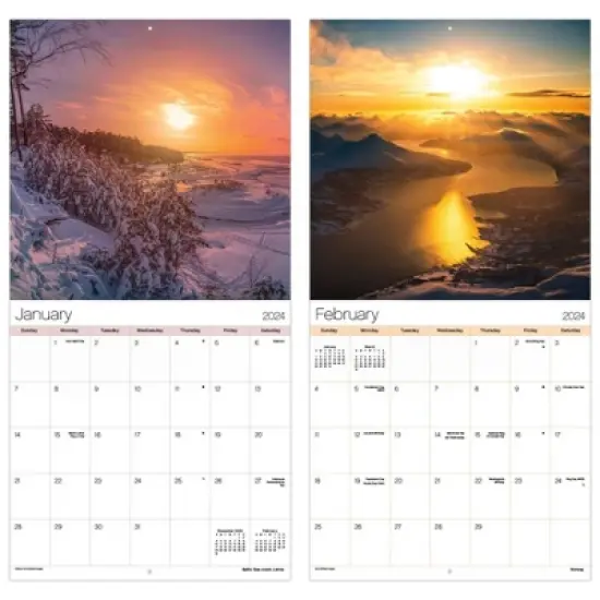 Trends International Inc. 2023-24 Wall Calendar 12"x12" Sunsets image {5}