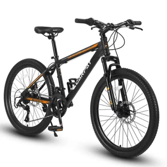 Gulches Elecony Steel Mountain Bike, 26x17 Inch Suspension Frame, Shimano 21-Speed, Mechanical Disc Brakes, 85% Pre-Assembled image {7}