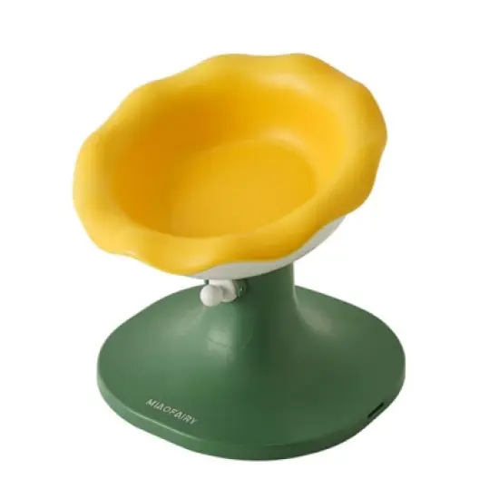 FairyLand&trade; Adjustable Elevated Cat Bowl &ndash; Ergonomic Tilted Raised Food & Water Dish, Flower Design, Anti-Vomit Feeding image {10}