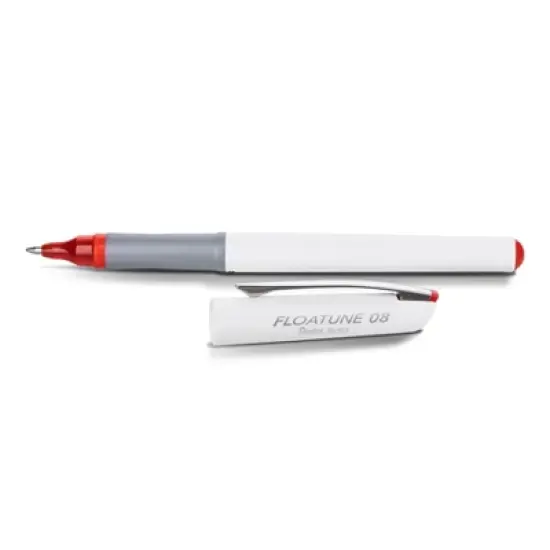 Pentel&reg; FLOATUNE Rollerball, 0.8mm, Medium Line, Red Ink, 1 Dozen image {1}