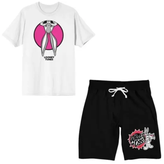 Looney Tunes Bugs Bunny Men's Short Sleeve Shirt & Sleep Shorts Set image {5}