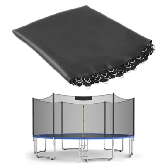 Costway Replacement Trampoline Mat Jumping Mat Fits 8/10/12/14/15/16ft Frame w/ V-Hooks image {11}