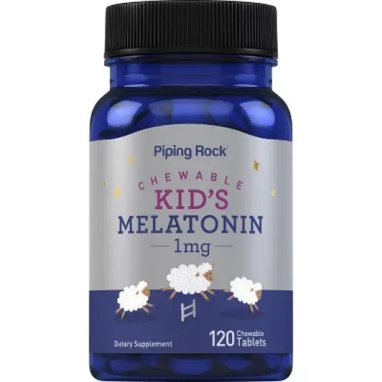 Piping Rock Kids Melatonin 1mg | 120 Chewable Tablets image {7}