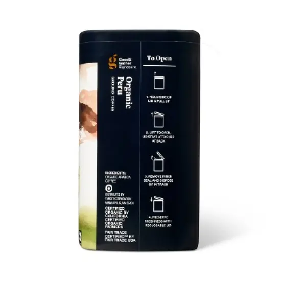 Signature Organic Peruvian Light Roast Ground Coffee - 12oz - Good & Gather&trade; image {2}