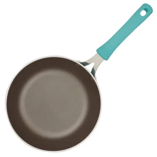 Rachael Ray Cook + Create Aluminum Nonstick Saucier Pan 3qt Agave Blue image {5}