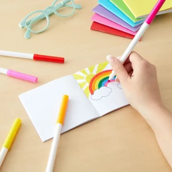 Paper Junkie 48 Pack Colorful Blank Books, Bulk, Mini Notebooks for Kids, Small Notepads Journals Drawing, Writing, 6 Colors, 4x4 In image {6}