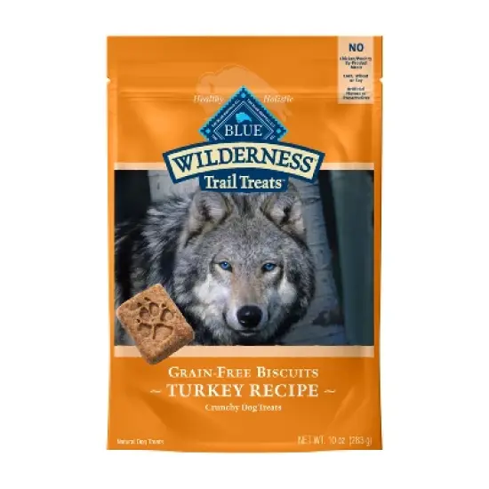 Blue Buffalo Wilderness 100% Grain-Free Biscuits Turkey Recipe Crunchy Dog Treats image {4}