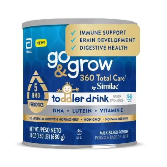 Similac Total Care 360 Go & Grow Non-GMO Powder Toddler Formula - 24oz image {5}