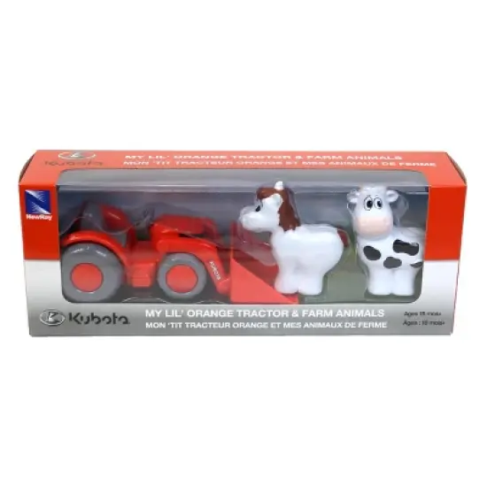New Ray Kubota My Lil' Orange Tractor & Farm Animals SS-33073 image {1}