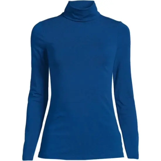 Lands' End Women's Lightweight Fitted Long Sleeve Turtleneck image {11}