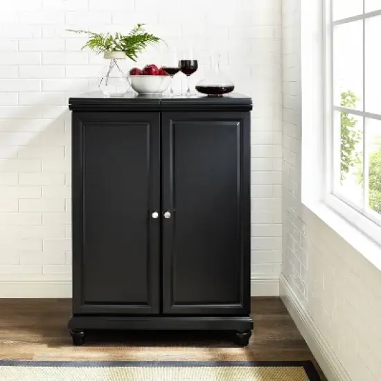 Cambridge Expandable Bar Cabinet Black - Crosley image {3}