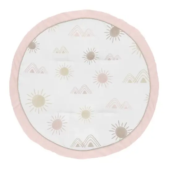 Sweet Jojo Designs Girl Baby Tummy Time Playmat Desert Sun Pink Mauve and Taupe image {4}