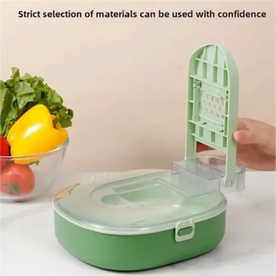 Oval-Shaped Vegetable Cutter Ergonomic Kitchen Tool  Durable Stainless Steel Blade - Perfect for Carrots, Cucumbers & More image {6}