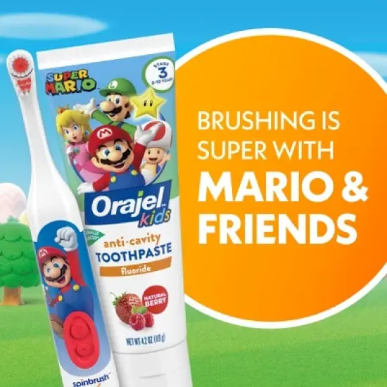 Spinbrush Mario Kids Battery Electric Toothbrush image {8}
