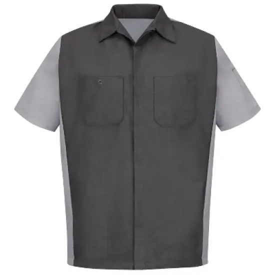 Red Kap&reg; Men's Short Sleeve Two-Tone Crew Shirt image {6}