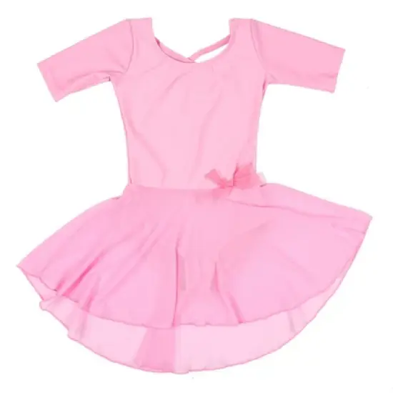 Leveret Girls Elbow Sleeve Skirt Leotard image {16}