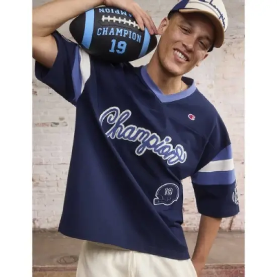 Champion Men's V-Neck Varsity Jersey - Navy image {6}