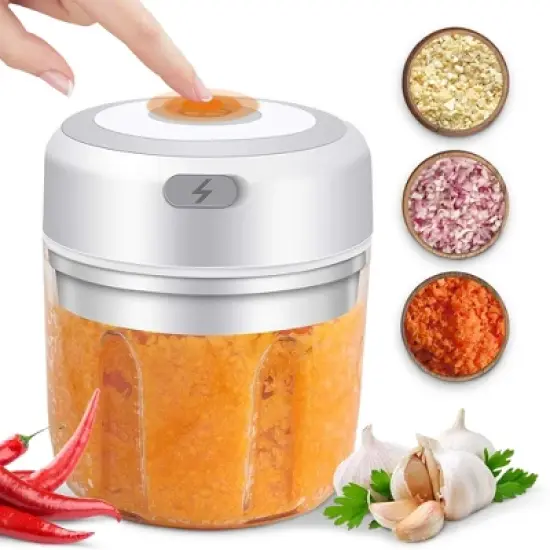Cheer Collection Wireless Mini Food Chopper, USB Rechargeable, 250ml Portable Electric Garlic Grinder for Veggies, Baby Food, Nuts image {7}